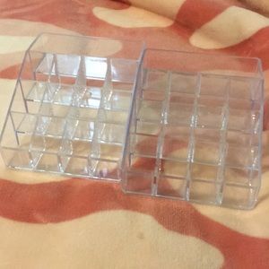 2 acrylic makeup organizers